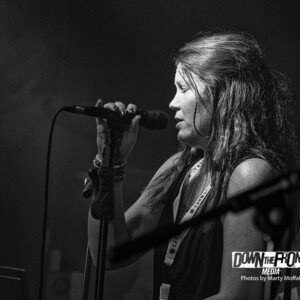 Georgie Surridge of Midnight Angel at the O2 Academy Sheffield (HRH CROWS 2)